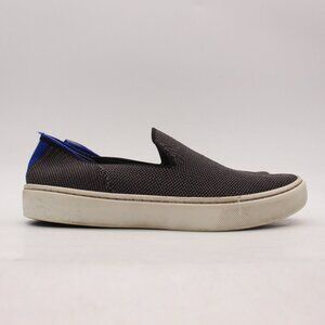 Rothys Shoes Kid’s Size 2 Black White Knit Slip On The Kids Sneaker Loafers